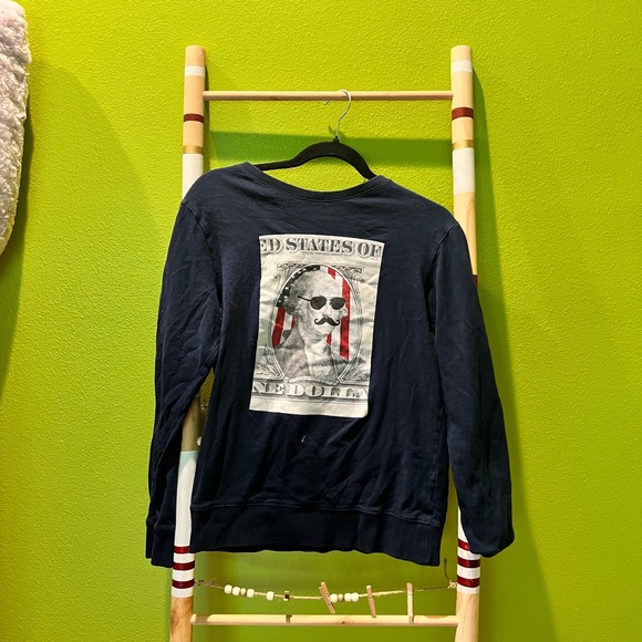 Funny Navy Blue United States Long Sleeve Shirt. - Picture 1 of 2